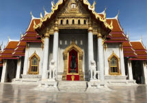 バンコク、マーブル寺院、タイランド、thai